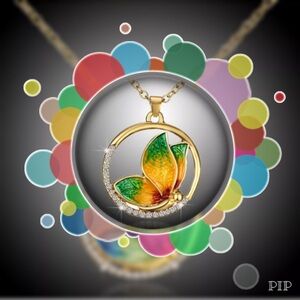 Green Fashion Butterfly Necklace